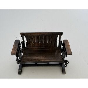 Vintage 1970's Durham Industries Doll House Hobby Miniature Die-cast Bench Swing